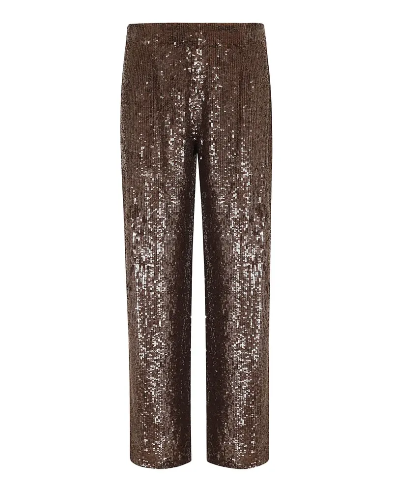 P.A.R.O.S.H. P.A.R.O H. Hose mit Pailletten - Braun Braun