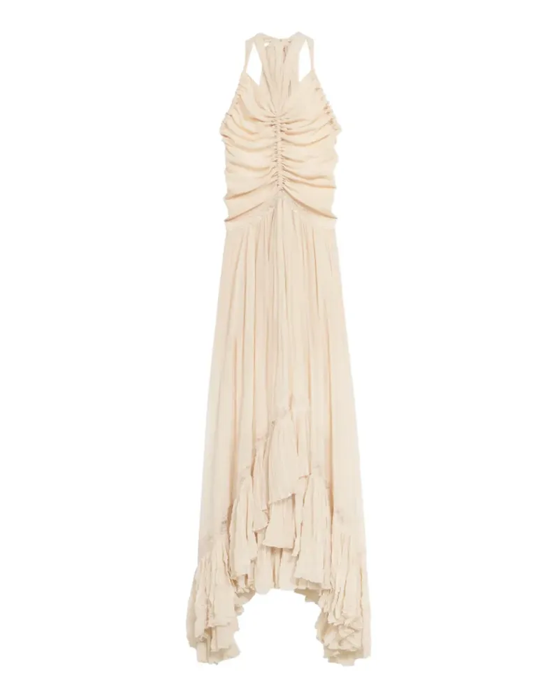 Blumarine Georgette maxi dress - Nude Nude