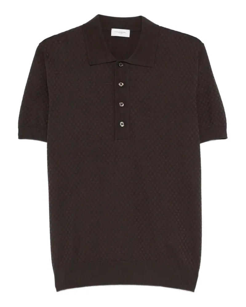 Paolo Pecora Milano Strukturiertes Poloshirt - Braun Braun