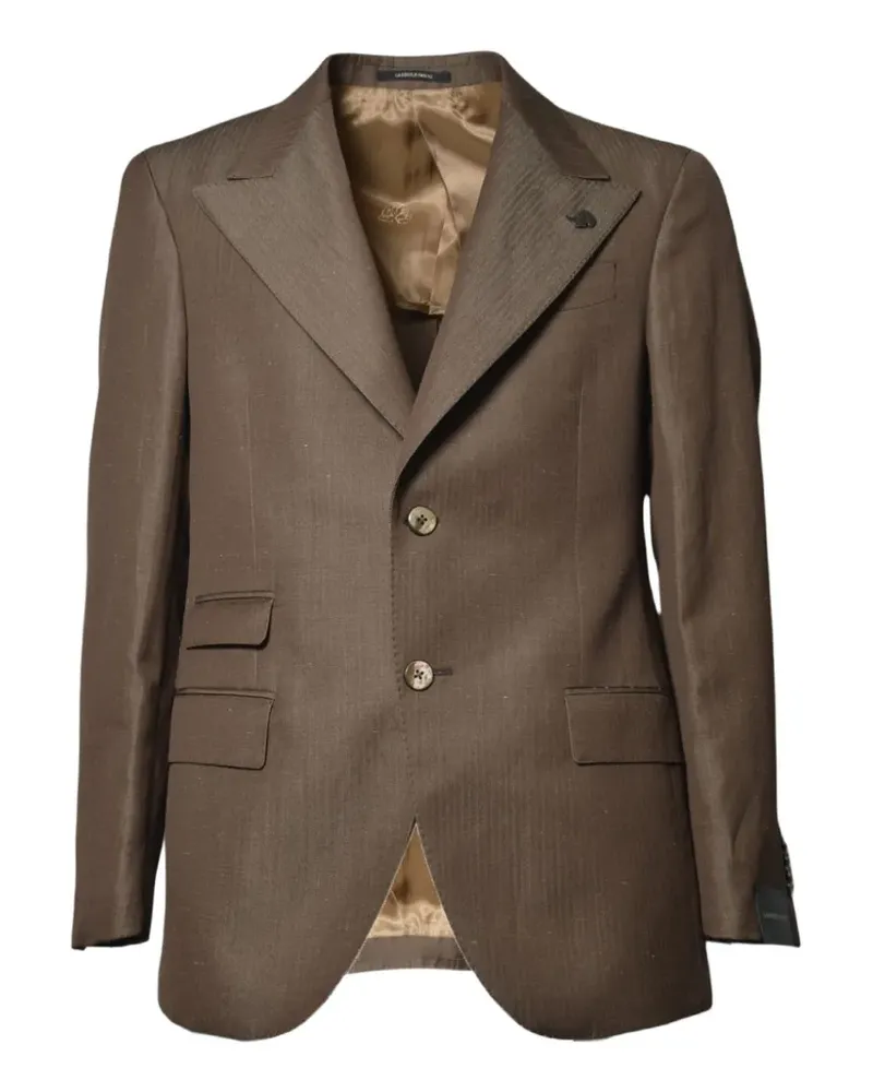 Gabriele Pasini peak-lapel textured blazer - Braun Braun