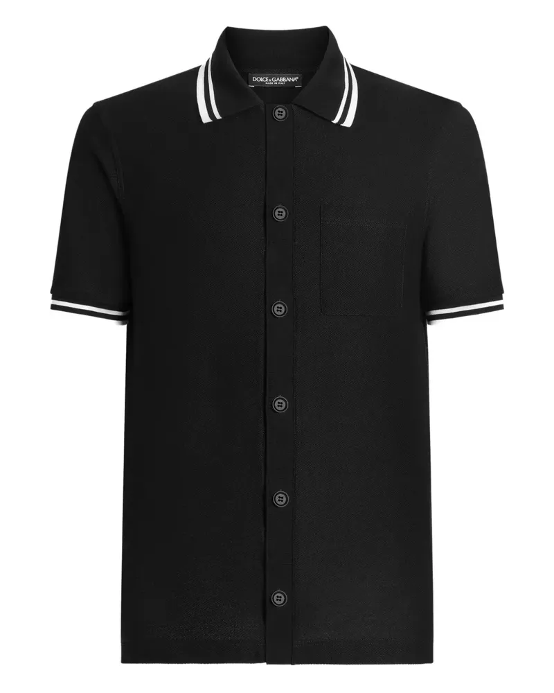 Dolce & Gabbana Hemd mit kurzen Ärmeln - Schwarz Schwarz