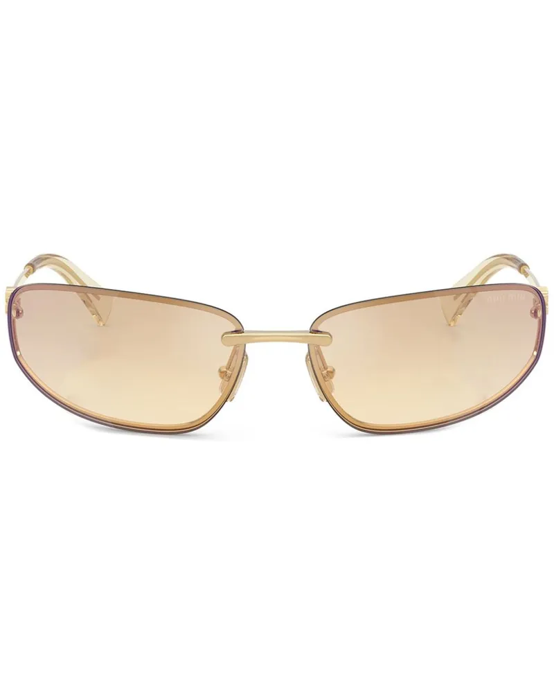 Miu Miu Ergonomische Sonnenbrille - Gold Gold