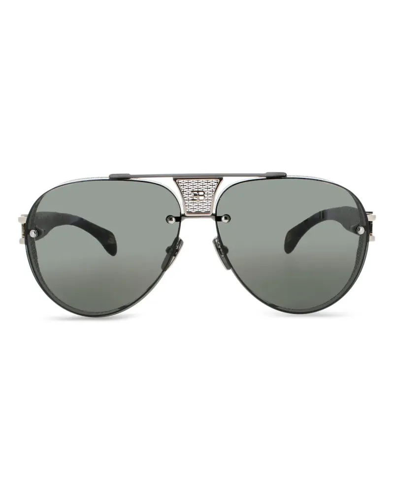 Bugatti Pilotenbrille mit Logo-Schild - Grau Grau