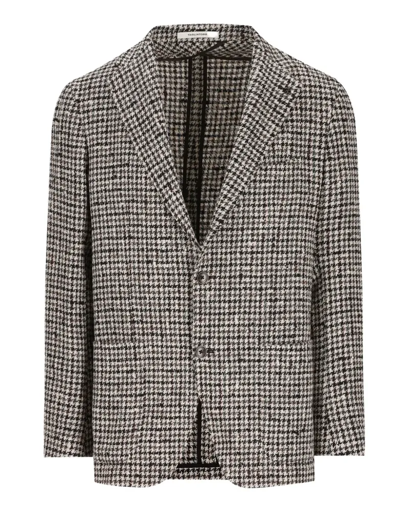Tagliatore houndstooth-pattern single-breasted blazer - Braun Braun