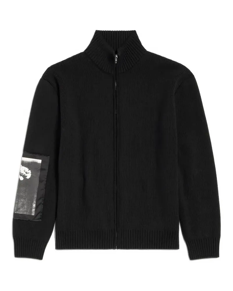 Balenciaga Cardigan mit Patches und Reißverschluss - Schwarz Schwarz