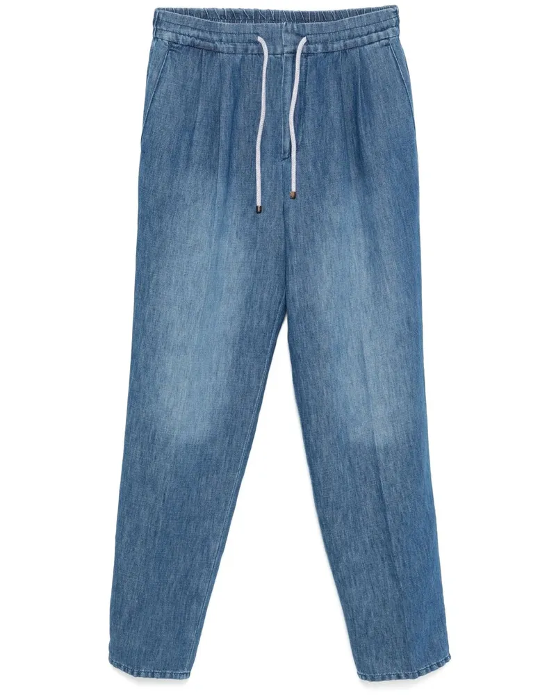 Brunello Cucinelli Jeans mit Faltendetail - Blau Blau