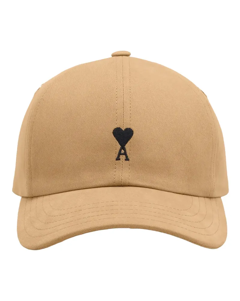 AMI Paris Beige Baseballkappe mit Ami de Coeur - Nude Nude