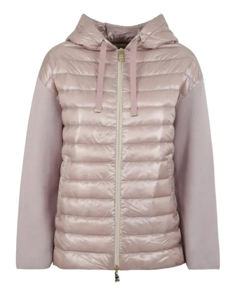Herno quilted-panel hooded jacket - Rosa Rosa