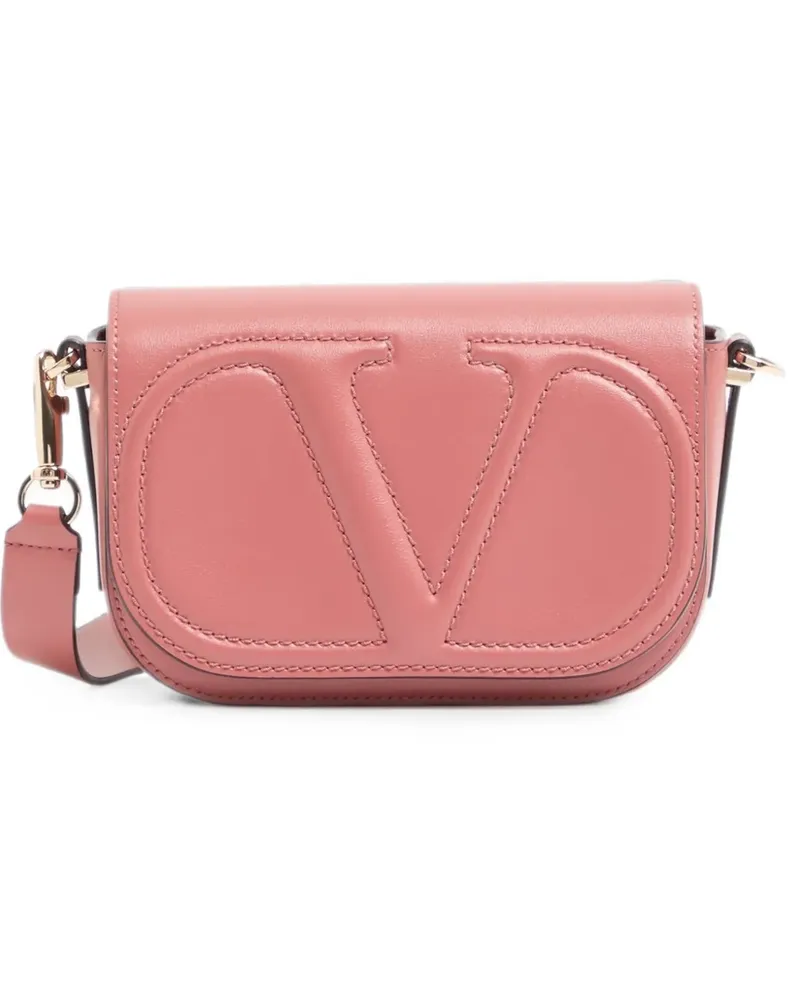 Valentino Garavani VLogo Walk small calfskin cross body bag - Rosa Rosa