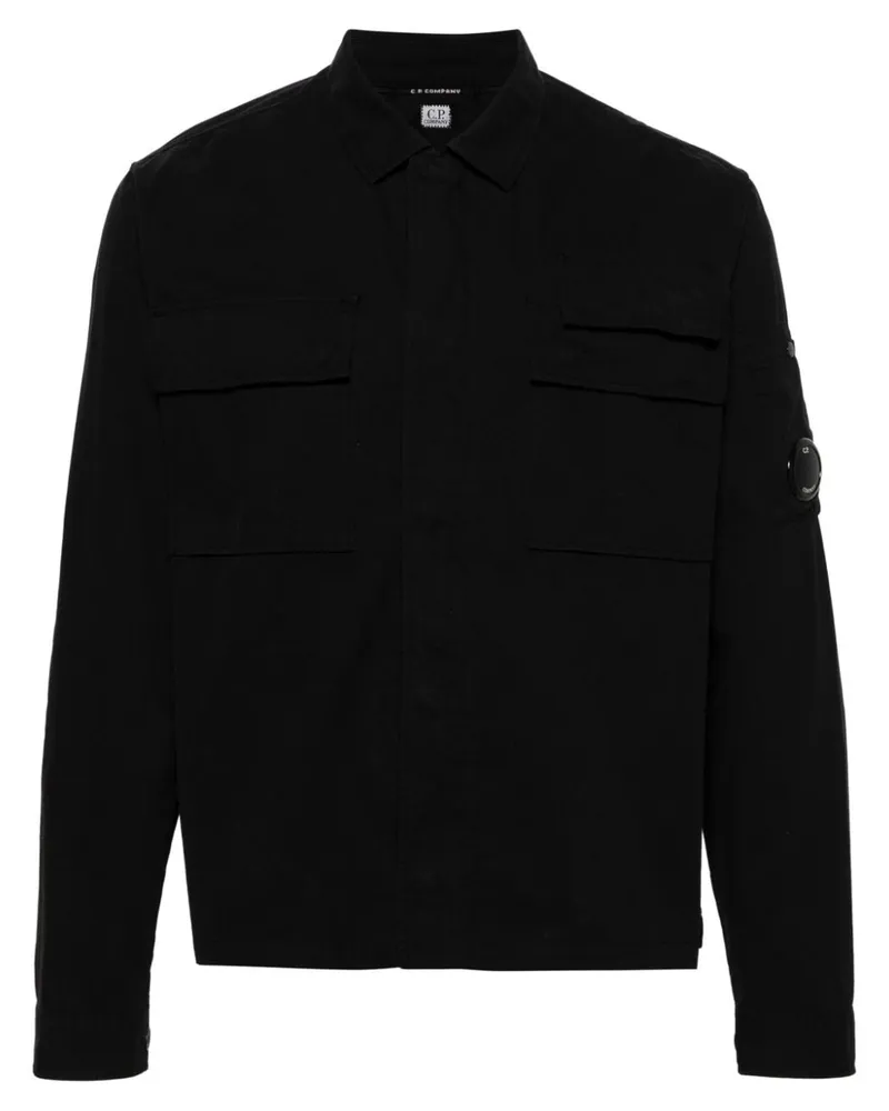 C.P. Company Hemd mit Linsen-Detail - Schwarz Schwarz