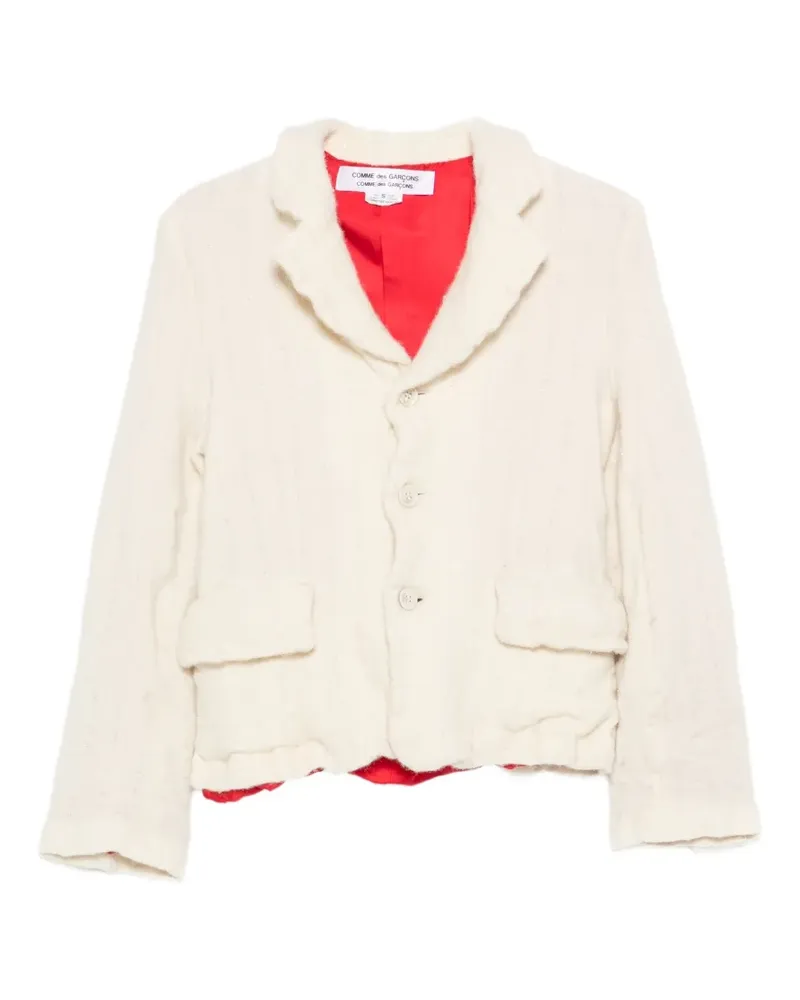 Comme des Garçons cable-knit button-up jacket - Nude Nude
