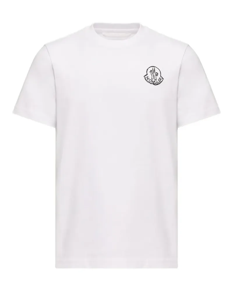 Moncler T-Shirt mit Logo - Weiß Weiß