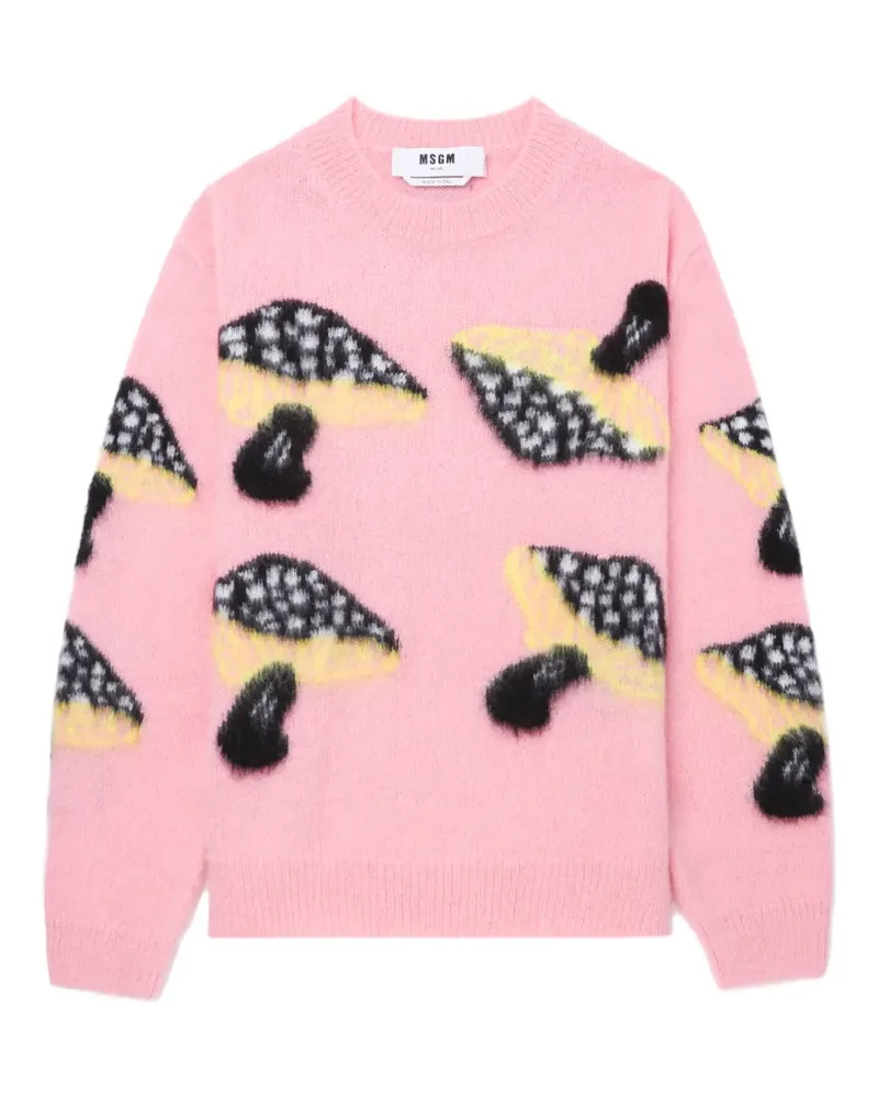 MSGM Pullover mit Pilz-Print - Rosa Rosa