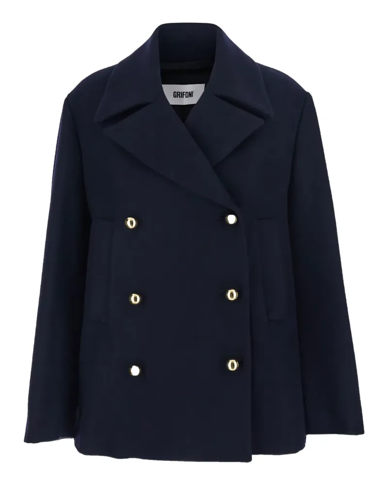 Mauro Grifoni double-breasted wool jacket - Blau Blau