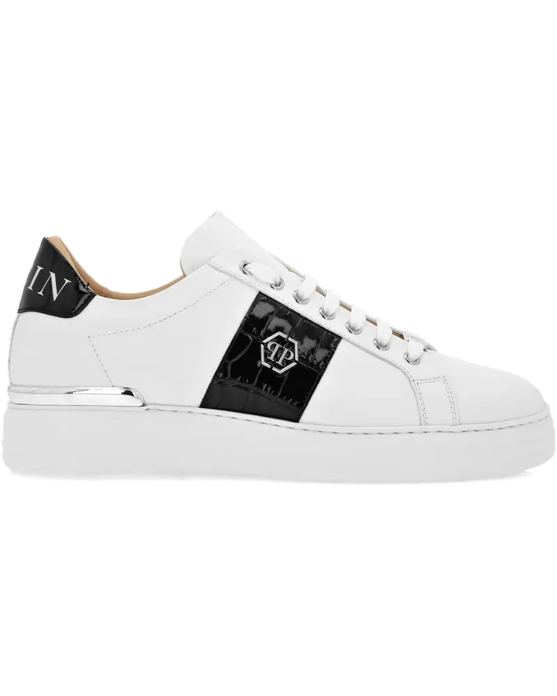 Philipp Plein Sneakers mit Kroko-Effekt - Weiß Weiß