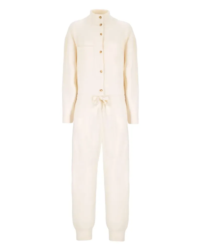 Laneus Gestrickter Jumpsuit mit Knöpfen - Nude Nude