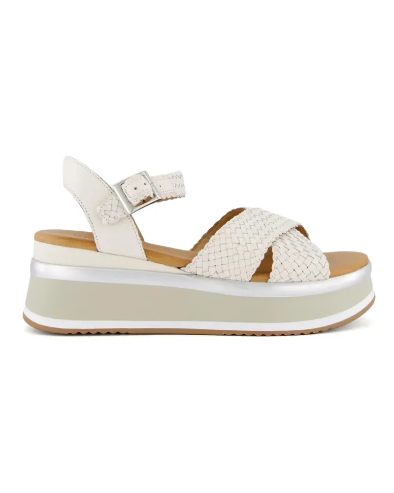 Inuovo braided-strap platform sandals - Nude Nude