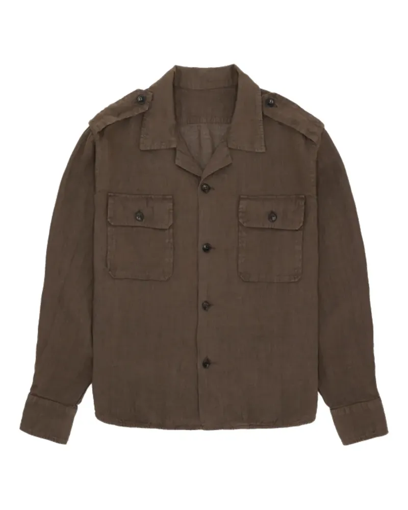 Fortela epaulettes military shirt - Braun Braun