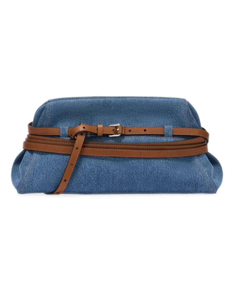 Moschino Denim-Clutch mit Gürtel - Blau Blau