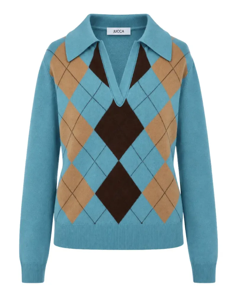 Jucca Pullover mit Argyle-Muster - Blau Blau