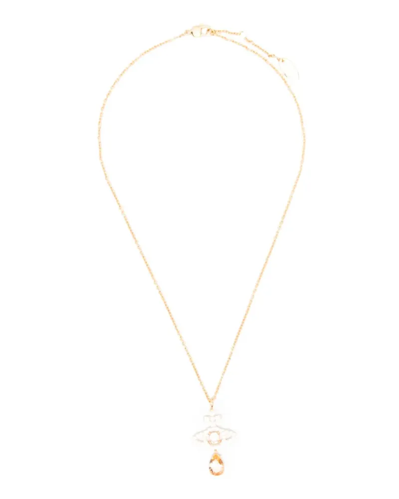 Vivienne Westwood Olympia Orb-pendant crystal-embellished necklace - Gold Gold