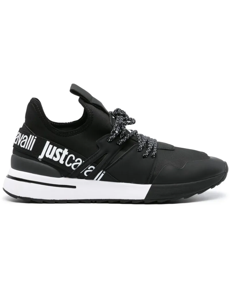Just Cavalli Sneakers mit Logo-Print Schwarz