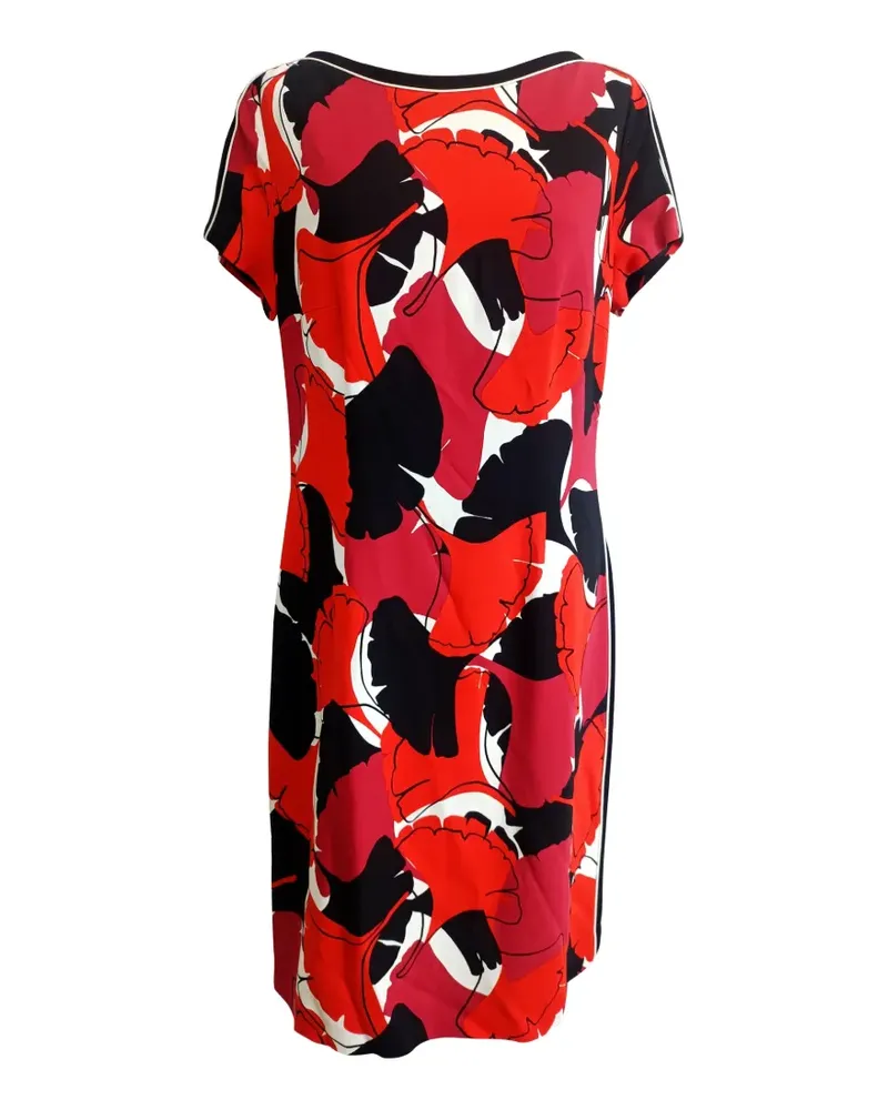 HUGO BOSS abstract-print tailored dress - Rot Rot