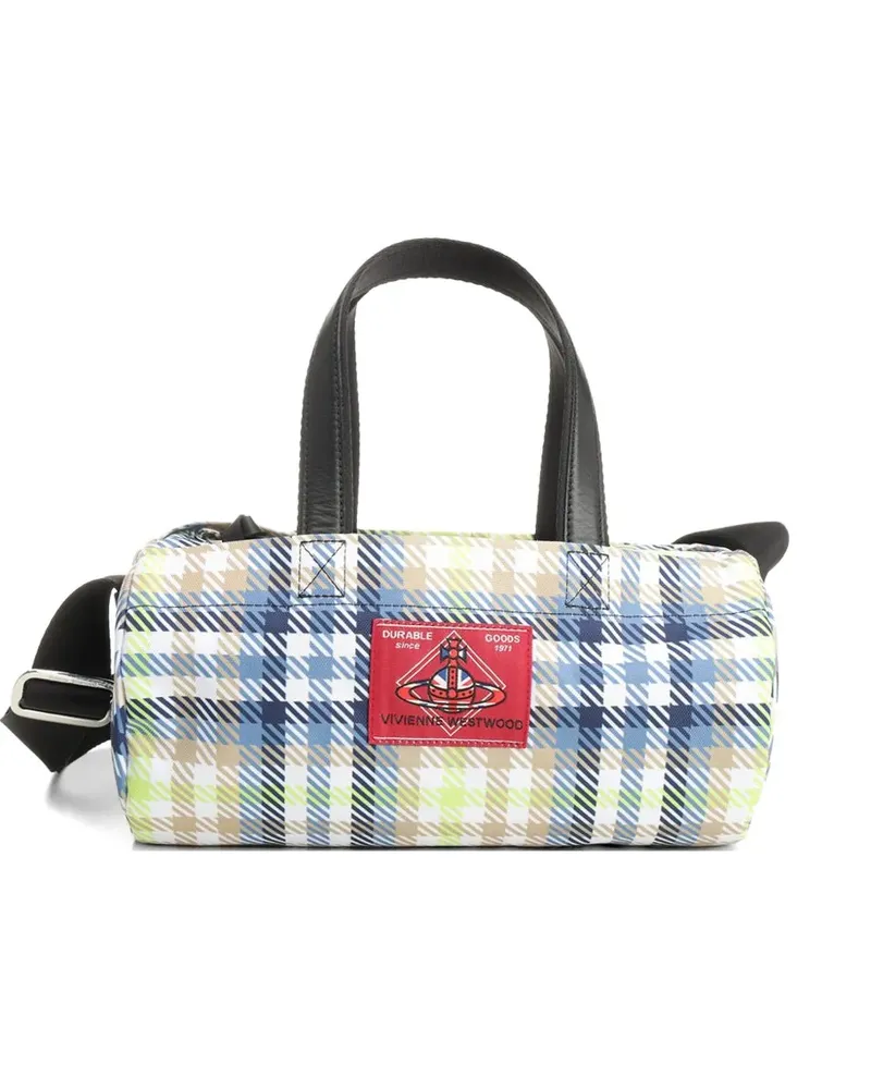 Vivienne Westwood Paul Cylinder tartan crossbody bag - Blau Blau