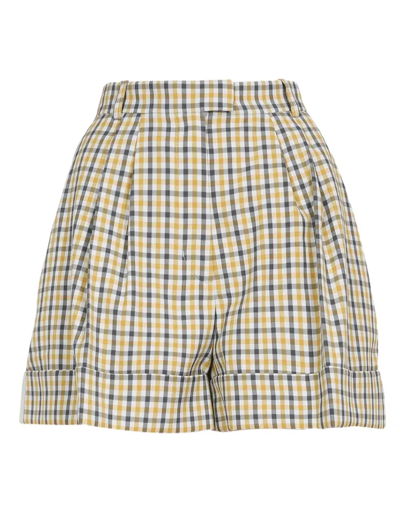 Baum und Pferdgarten Karierte Shorts mit Falten - Nude Nude