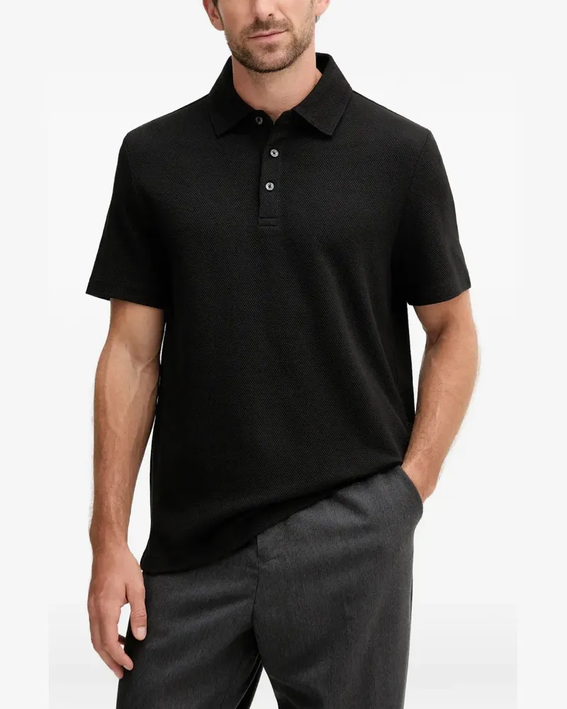 Michael Kors Poloshirt mit Knopfleiste - Schwarz Schwarz