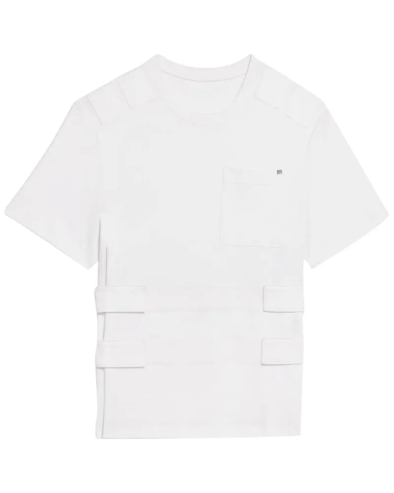 Helmut Lang T-Shirt mit Klettverschluss - Weiß Weiß