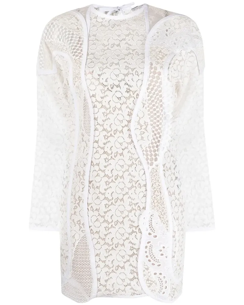 Stella McCartney Spitzenkleid mit Blumenmuster - Weiß Weiß
