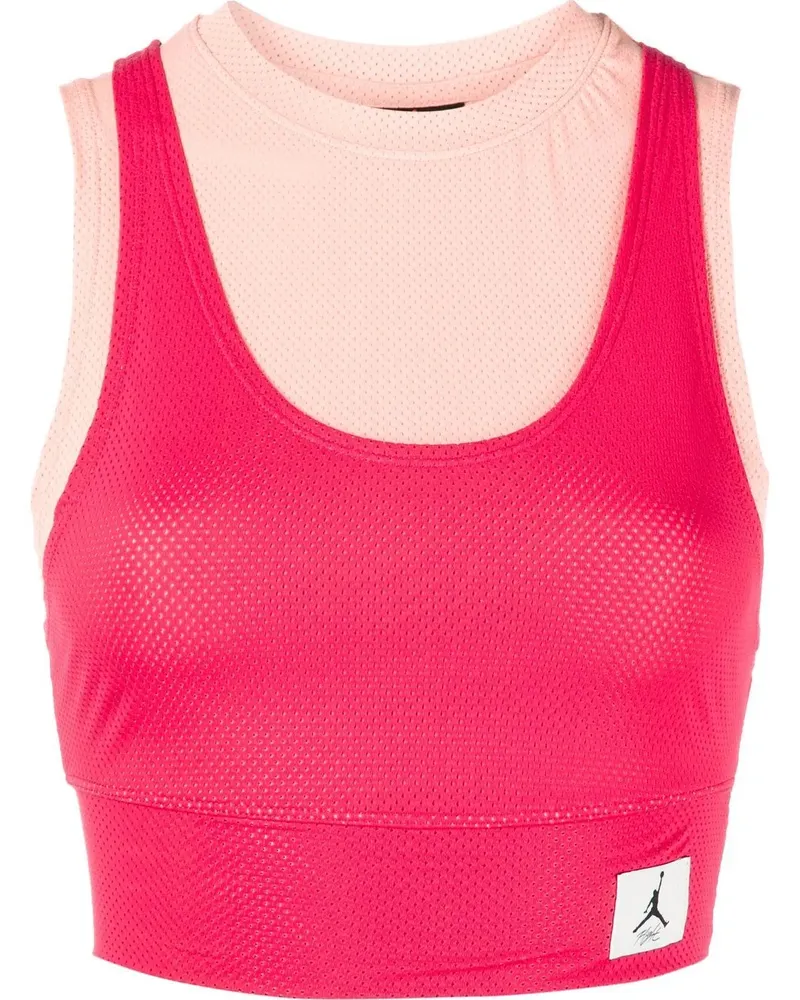 Jordan Cropped-Top mit Logo-Patch - Rosa Rosa