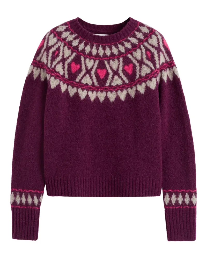 Chinti & Parker Heart Fair Isle Pullover - Rot Rot