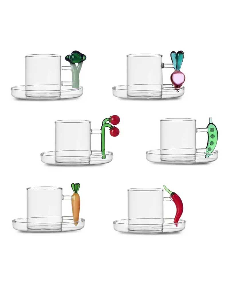 Ichendorf Milano Tassen-Set aus Glas - Weiß Weiß