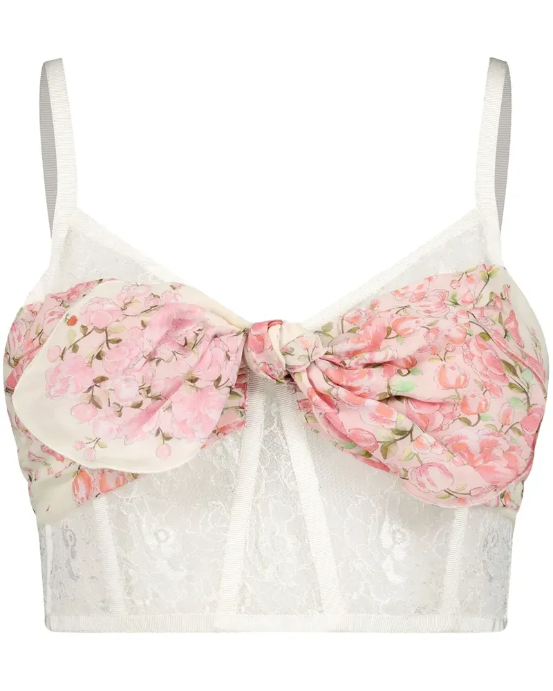 Giambattista Valli Bralette mit Schleife - Weiß Weiß