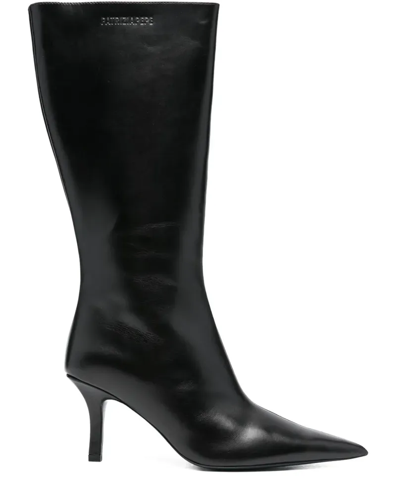 Patrizia Pepe Stiefel mit spitzer Kappe 70mm - Schwarz Schwarz