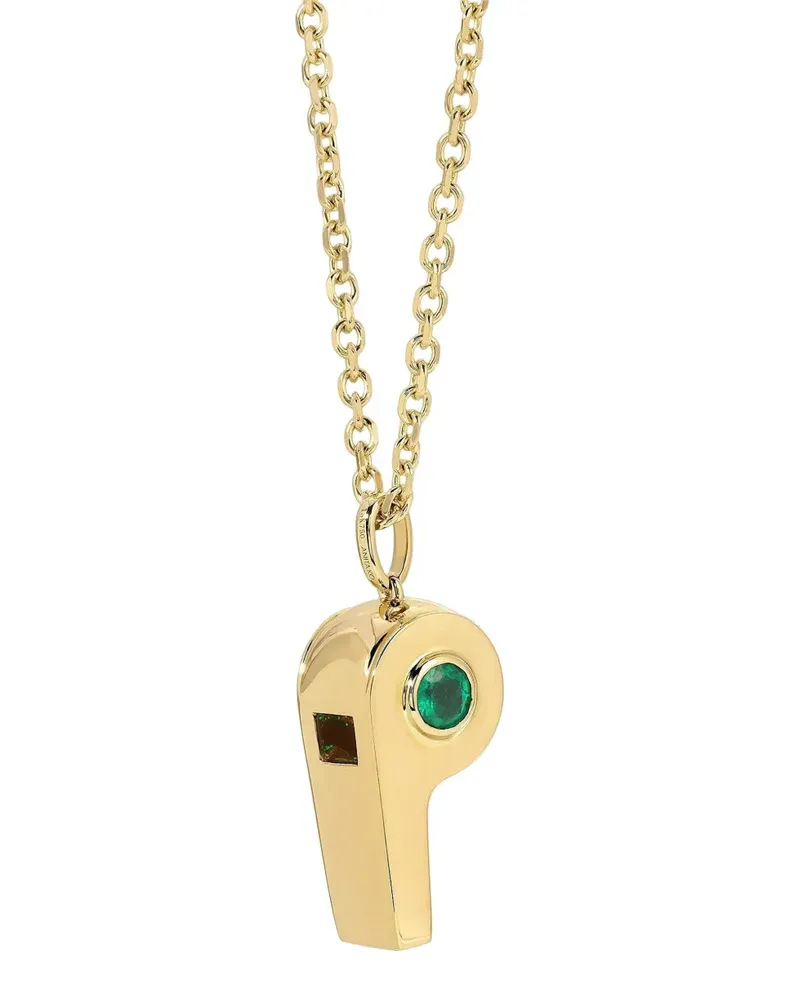 ANITA KO 18kt Gelbgoldhalskette mit Smaragd Gold