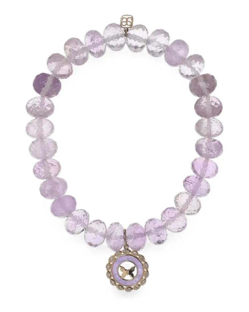 Sydney Evan Armband mit Schmetterling aus Amethyst und Diamanten - Gold Gold