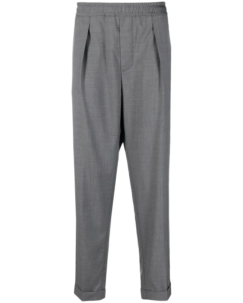 Woolrich Schmale Hose mit Stretchbund - Grau Grau