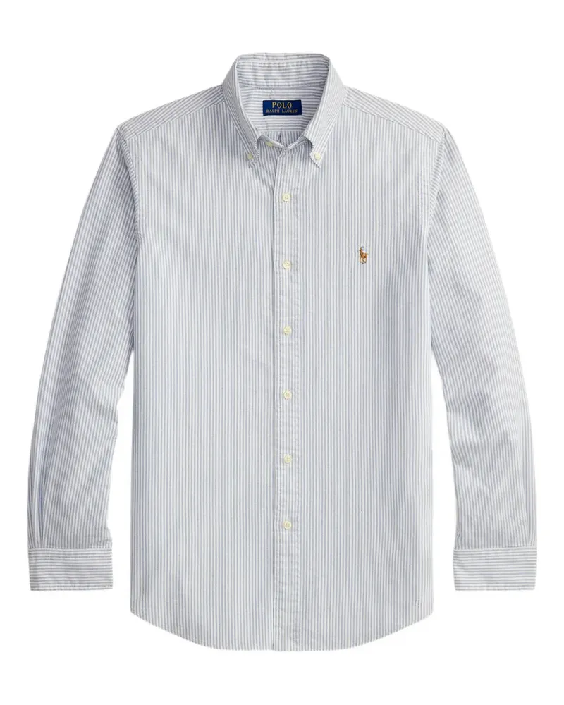 Ralph Lauren Gestreiftes Oxford-Hemd - Weiß Weiß