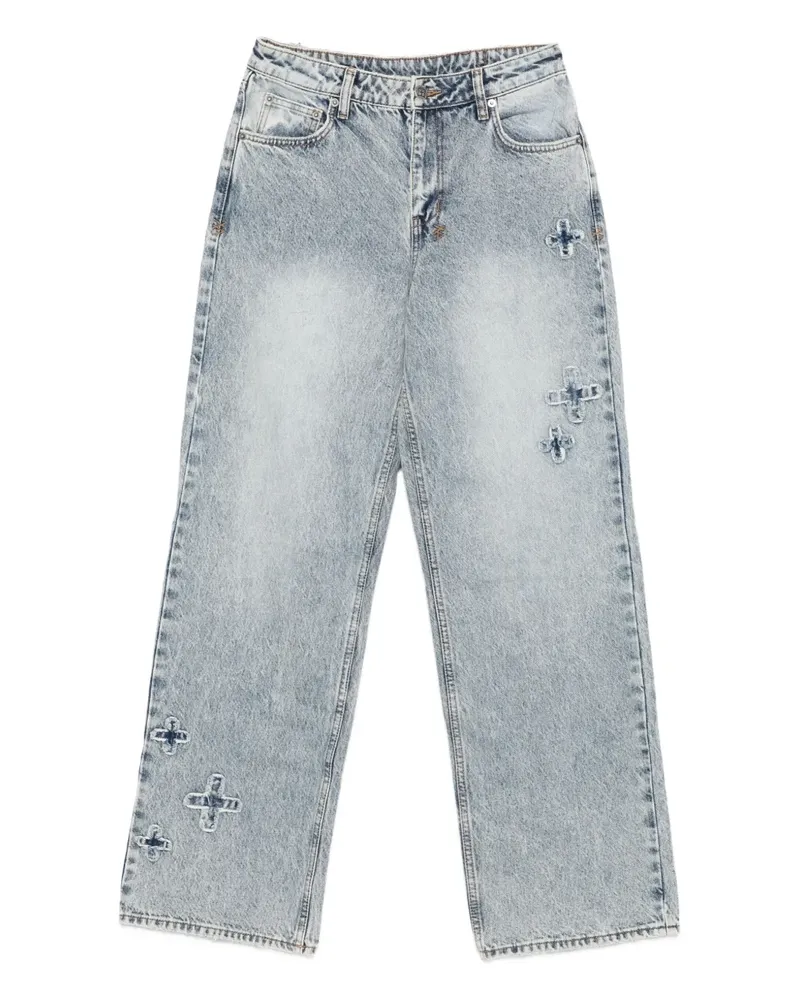 ksubi Jeans mit Kreuzstickerei - Blau Blau