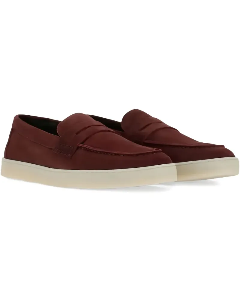 Canali Slip-On-Sneakers aus Wildleder - Rot Rot