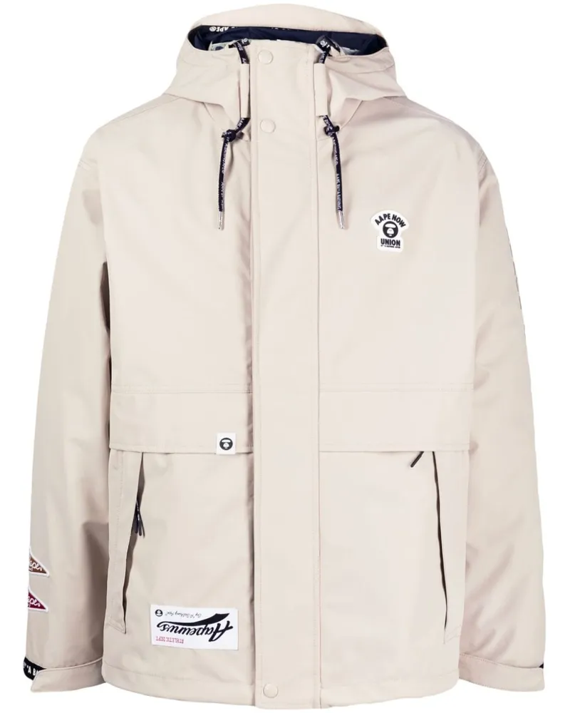 BAPE Kapuzenjacke im Layering-Look Braun