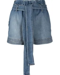 Stella McCartney Jeans-Shorts mit Bindegürtel Blau