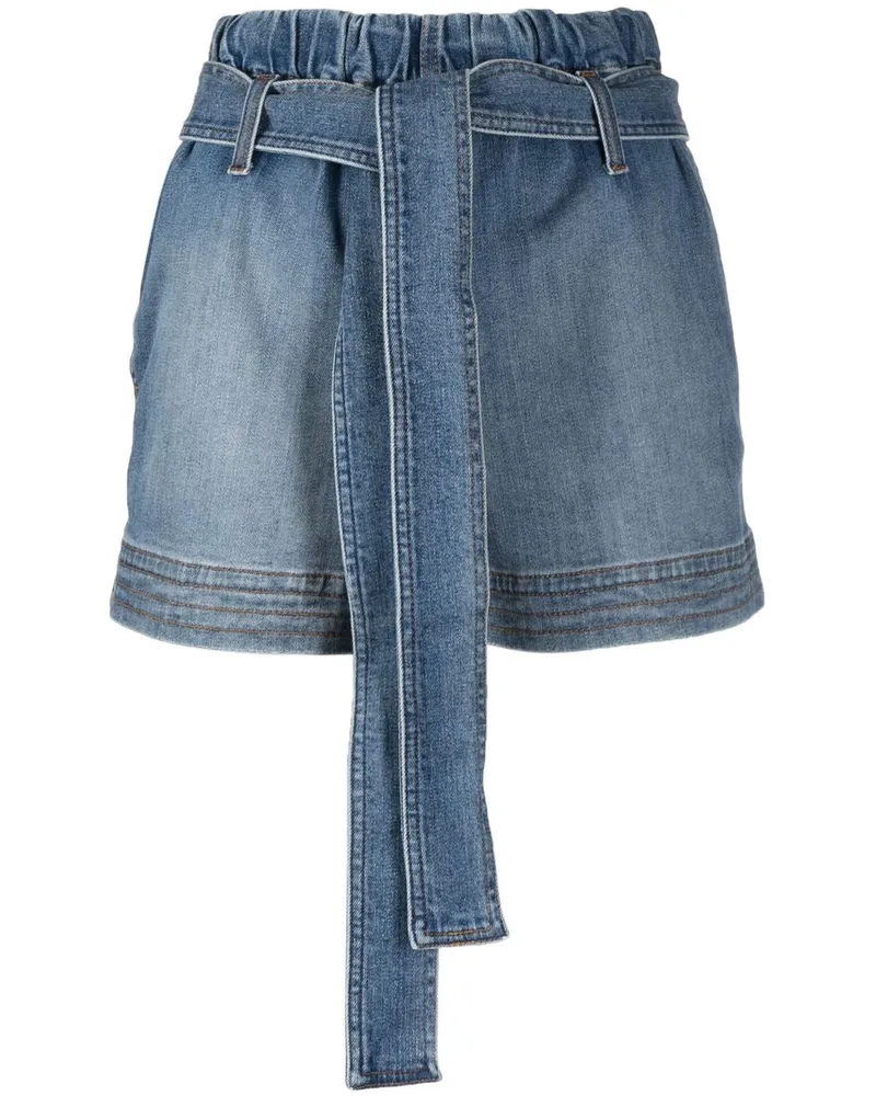 Stella McCartney Jeans-Shorts mit Bindegürtel - Blau Blau