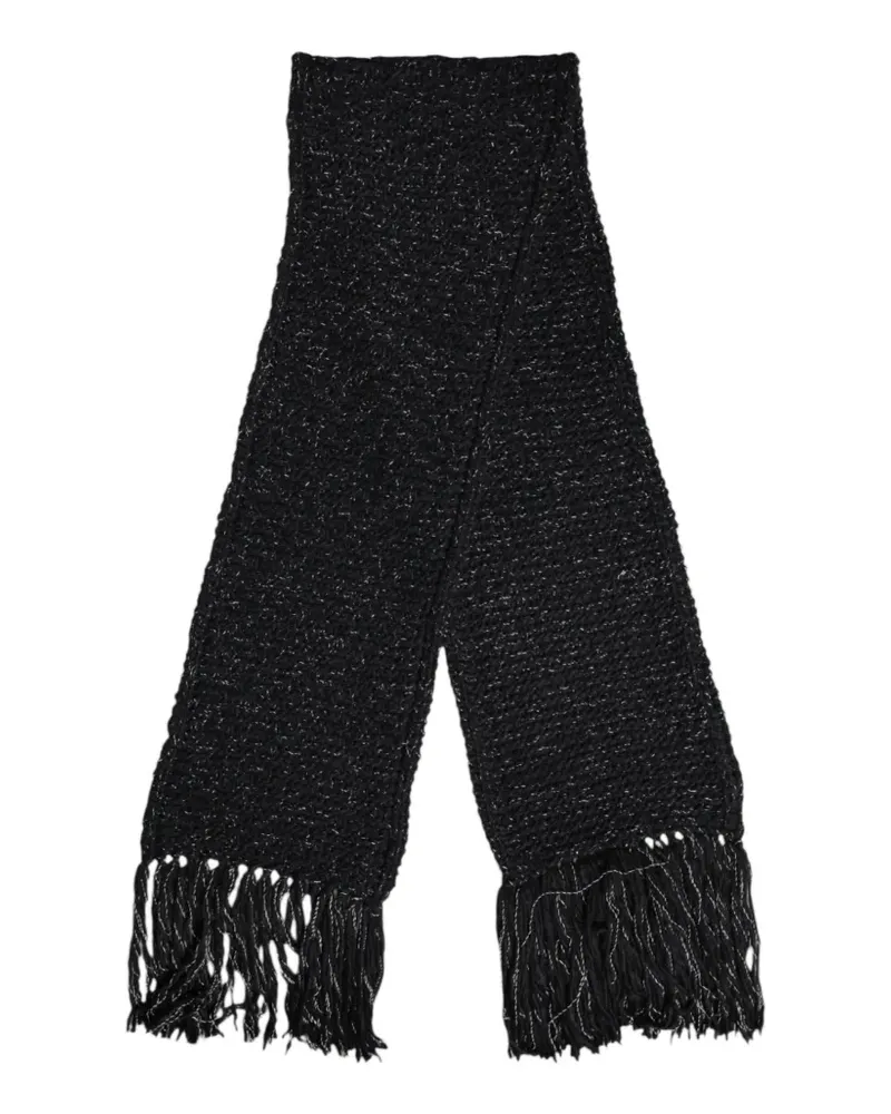 Dolce & Gabbana Gestrickter Schal mit Fransen - Schwarz Schwarz
