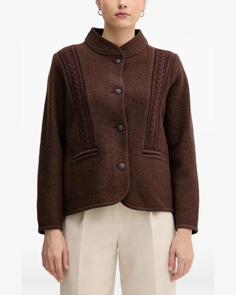 Hoss Intropia cable-knit jacket - Braun Braun