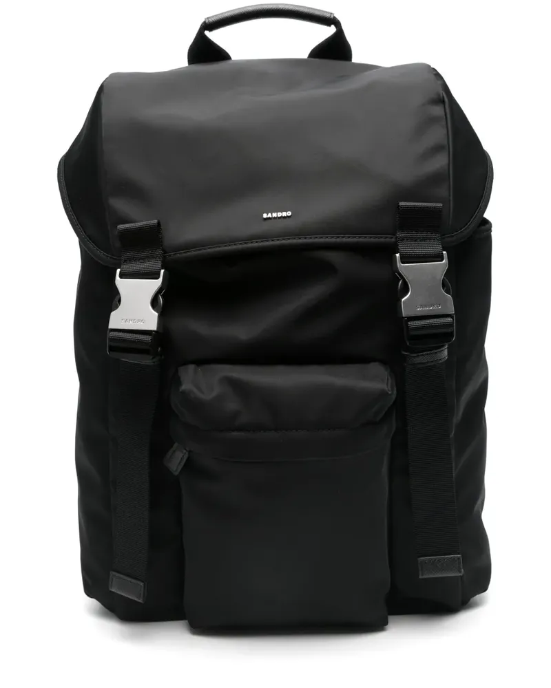 Sandro Rucksack mit Logo - Schwarz Schwarz