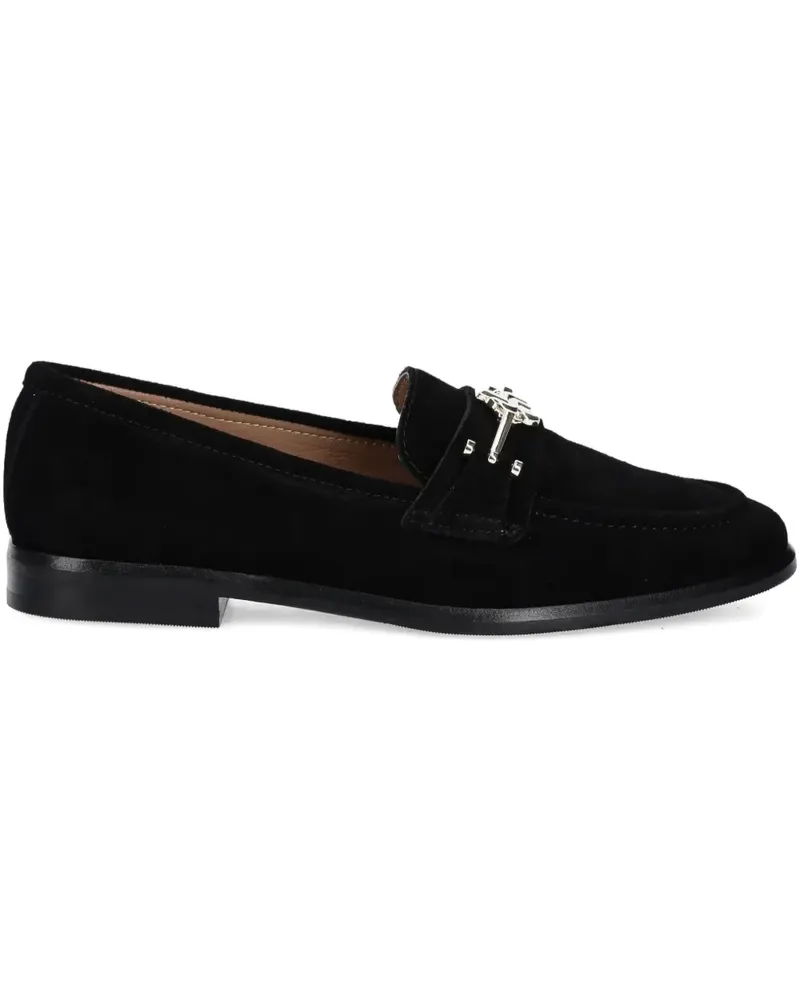 HUGO BOSS Loafer aus Wildleder mit Verzierung - Schwarz Schwarz